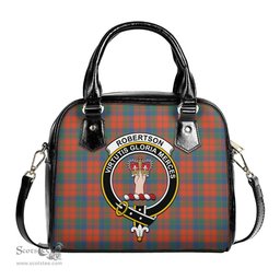 Scottish Robertson Ancient Tartan Shoulder Handbags with Family Crest Scottish Plaid Tartan Plaid - ScotsTee - scotstee.com