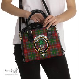 Scottish Somerville Tartan Shoulder Handbags with Family Crest Scottish Plaid Tartan Plaid - ScotsTee - scotstee.com
