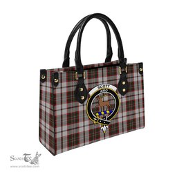 Scottish Scott Dress Tartan Leather Bag for Women with Family Crest Scottish Plaid Tartan Plaid - ScotsTee - scotstee.com