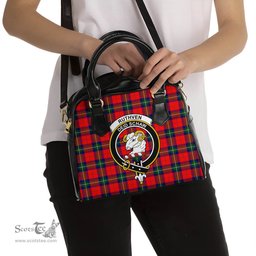 Scottish Ruthven Modern Tartan Shoulder Handbags with Family Crest Scottish Plaid Tartan Plaid - ScotsTee - scotstee.com