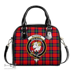 Scottish Ruthven Modern Tartan Shoulder Handbags with Family Crest Scottish Plaid Tartan Plaid - ScotsTee - scotstee.com