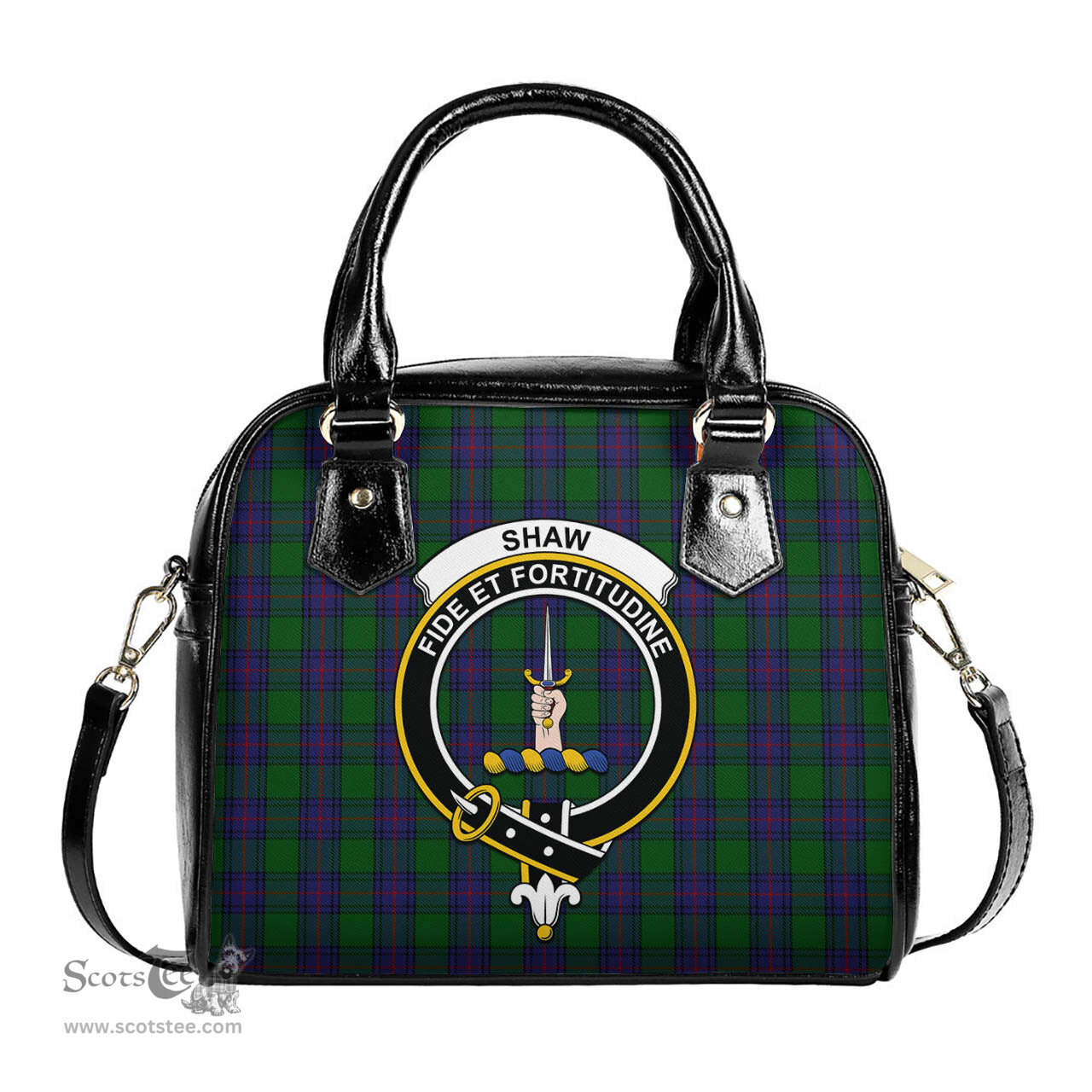 Scottish Shaw Tartan Shoulder Handbags with Family Crest Scottish Plaid Tartan Plaid - ScotsTee - scotstee.com
