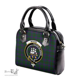 Scottish Wood Tartan Shoulder Handbags with Family Crest Scottish Plaid Tartan Plaid - ScotsTee - scotstee.com