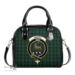 Scottish Scott Hunting Tartan Shoulder Handbags with Family Crest Scottish Plaid Tartan Plaid - ScotsTee - scotstee.com