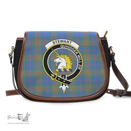 Scottish Stewart of Appin Hunting Ancient Tartan Saddle Crossbody Bag with Family Crest Scottish Plaid Tartan Plaid - ScotsTee - scotstee.com