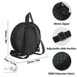 Scottish Russell Tartan Round Crossbody Bags - Round Purse with Family Crest Scottish Plaid Tartan Plaid - ScotsTee - scotstee.com