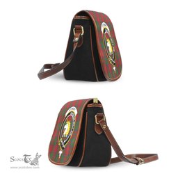 Scottish Stewart of Appin Tartan Saddle Crossbody Bag with Family Crest Scottish Plaid Tartan Plaid - ScotsTee - scotstee.com