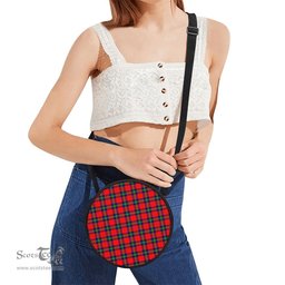 Scottish Ruthven Modern Tartan Round Crossbody Bags - Round Purse Scottish Plaid Tartan Plaid - ScotsTee - scotstee.com