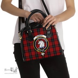 Scottish Ramsay Tartan Shoulder Handbags with Family Crest Scottish Plaid Tartan Plaid - ScotsTee - scotstee.com