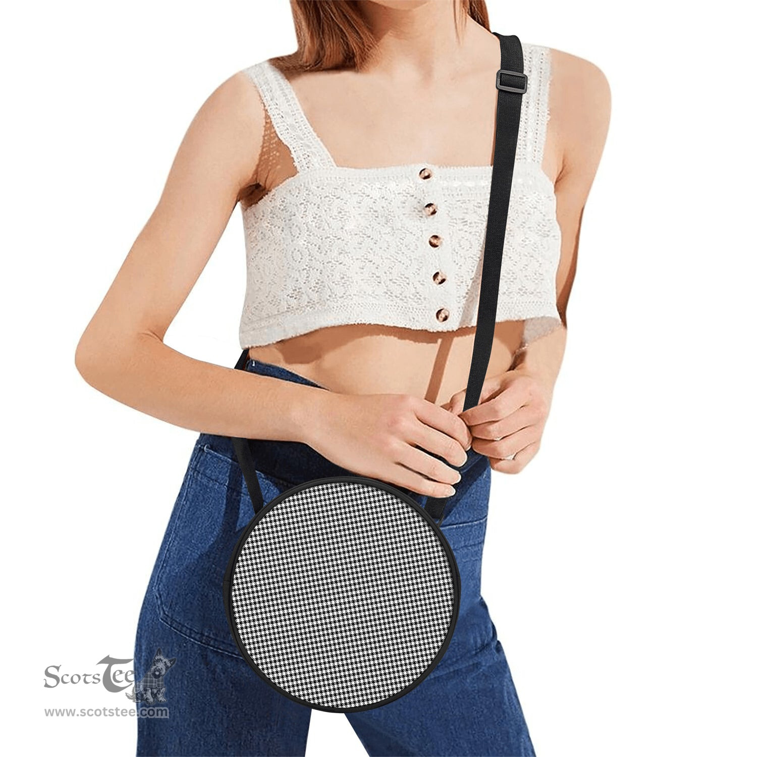 Scottish Shepherd Tartan Round Crossbody Bags - Round Purse Scottish Plaid Tartan Plaid - ScotsTee - scotstee.com