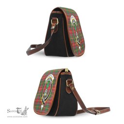 Scottish Somerville Tartan Saddle Crossbody Bag with Family Crest Scottish Plaid Tartan Plaid - ScotsTee - scotstee.com