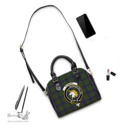 Scottish Stewart of Appin Hunting Tartan Shoulder Handbags with Family Crest Scottish Plaid Tartan Plaid - ScotsTee - scotstee.com