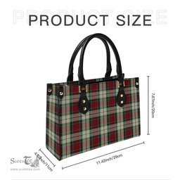 Scottish Rose White Dress Tartan Leather Bag for Women Scottish Plaid Tartan Plaid - ScotsTee - scotstee.com