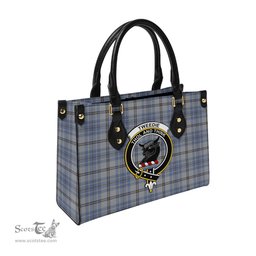 Scottish Tweedie Tartan Leather Bag for Women with Family Crest Scottish Plaid Tartan Plaid - ScotsTee - scotstee.com