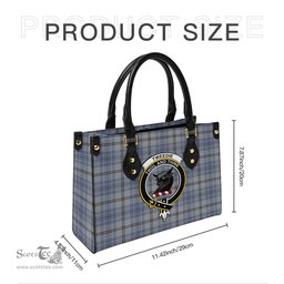 Scottish Tweedie Tartan Leather Bag for Women with Family Crest Scottish Plaid Tartan Plaid - ScotsTee - scotstee.com