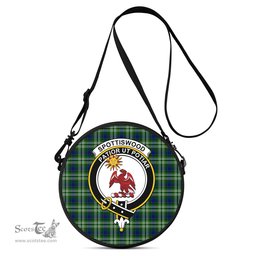 Scottish Spottiswood Tartan Round Crossbody Bags - Round Purse with Family Crest Scottish Plaid Tartan Plaid - ScotsTee - scotstee.com