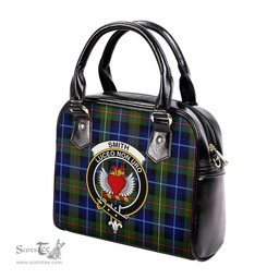 Scottish Smith Modern Tartan Shoulder Handbags with Family Crest Scottish Plaid Tartan Plaid - ScotsTee - scotstee.com