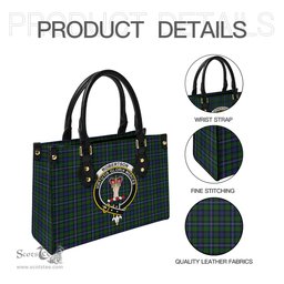 Scottish Robertson Hunting Tartan Leather Bag for Women with Family Crest Scottish Plaid Tartan Plaid - ScotsTee - scotstee.com