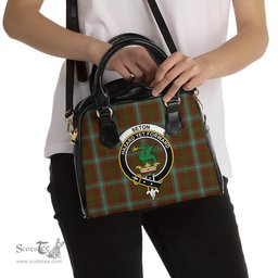 Scottish Seton Hunting Tartan Shoulder Handbags with Family Crest Scottish Plaid Tartan Plaid - ScotsTee - scotstee.com