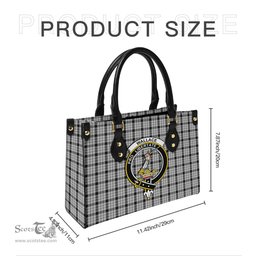 Scottish Wallace Dress Tartan Leather Bag for Women with Family Crest Scottish Plaid Tartan Plaid - ScotsTee - scotstee.com