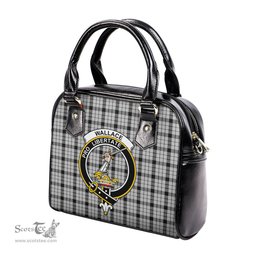 Scottish Wallace Dress Tartan Shoulder Handbags with Family Crest Scottish Plaid Tartan Plaid - ScotsTee - scotstee.com