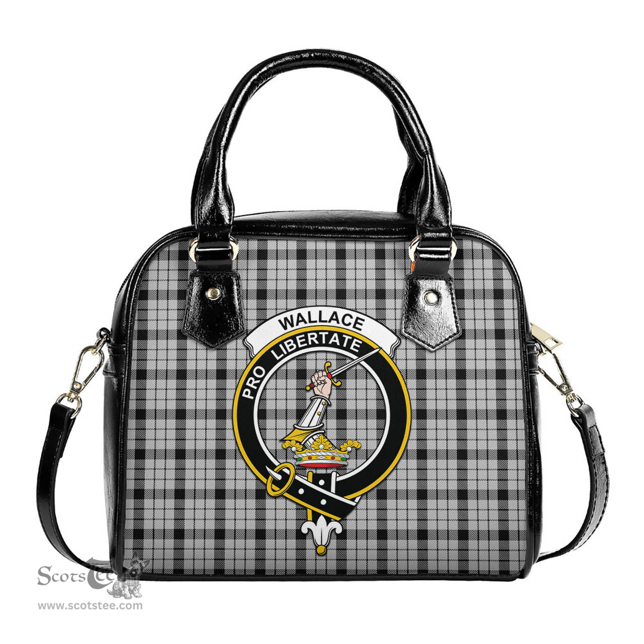 Scottish Wallace Dress Tartan Shoulder Handbags with Family Crest Scottish Plaid Tartan Plaid - ScotsTee - scotstee.com