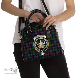 Scottish Urquhart Modern Tartan Shoulder Handbags with Family Crest Scottish Plaid Tartan Plaid - ScotsTee - scotstee.com