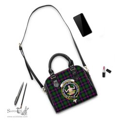 Scottish Urquhart Modern Tartan Shoulder Handbags with Family Crest Scottish Plaid Tartan Plaid - ScotsTee - scotstee.com