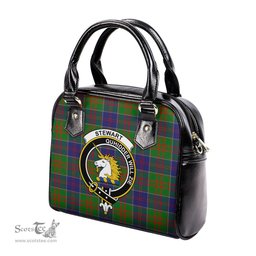 Scottish Stewart of Appin Hunting Modern Tartan Shoulder Handbags with Family Crest Scottish Plaid Tartan Plaid - ScotsTee - scotstee.com