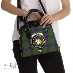 Scottish Stewart of Appin Hunting Modern Tartan Shoulder Handbags with Family Crest Scottish Plaid Tartan Plaid - ScotsTee - scotstee.com