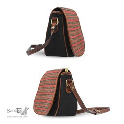 Scottish Stewart Royal Modern Tartan Saddle Crossbody Bag Scottish Plaid Tartan Plaid - ScotsTee - scotstee.com