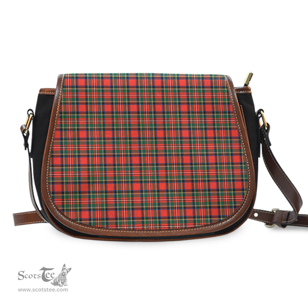 Scottish Stewart Royal Modern Tartan Saddle Crossbody Bag Scottish Plaid Tartan Plaid - ScotsTee - scotstee.com