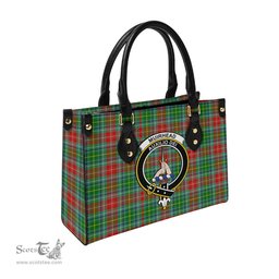Scottish Muirhead Tartan Leather Bag for Women with Family Crest Scottish Plaid Tartan Plaid - ScotsTee - scotstee.com