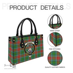 Scottish Muirhead Tartan Leather Bag for Women with Family Crest Scottish Plaid Tartan Plaid - ScotsTee - scotstee.com