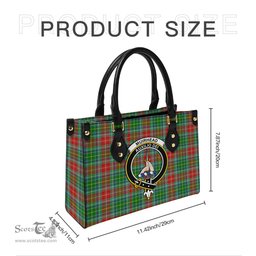 Scottish Muirhead Tartan Leather Bag for Women with Family Crest Scottish Plaid Tartan Plaid - ScotsTee - scotstee.com