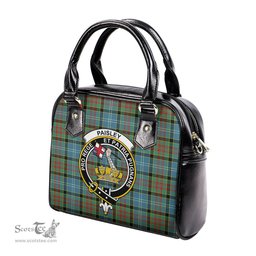 Scottish Paisley Tartan Shoulder Handbags with Family Crest Scottish Plaid Tartan Plaid - ScotsTee - scotstee.com