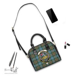 Scottish Paisley Tartan Shoulder Handbags with Family Crest Scottish Plaid Tartan Plaid - ScotsTee - scotstee.com