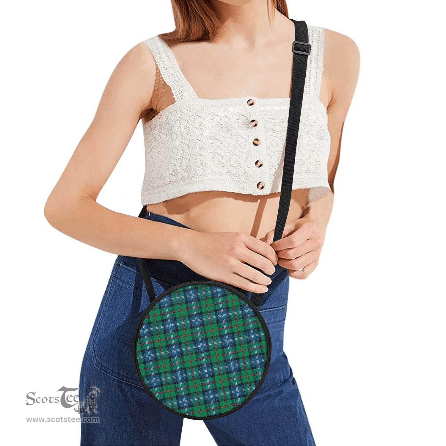 Scottish Urquhart Ancient Tartan Round Crossbody Bags - Round Purse Scottish Plaid Tartan Plaid - ScotsTee - scotstee.com