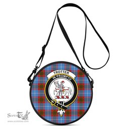 Scottish Trotter Tartan Round Crossbody Bags - Round Purse with Family Crest Scottish Plaid Tartan Plaid - ScotsTee - scotstee.com