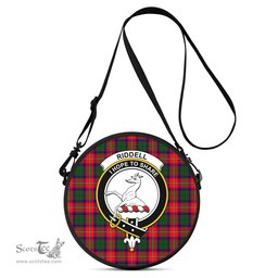 Scottish Riddell Tartan Round Crossbody Bags - Round Purse with Family Crest Scottish Plaid Tartan Plaid - ScotsTee - scotstee.com