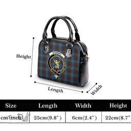 Scottish Stewart Royal Blue Tartan Shoulder Handbags with Family Crest Scottish Plaid Tartan Plaid - ScotsTee - scotstee.com