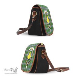 Scottish Pringle Tartan Saddle Crossbody Bag with Family Crest Scottish Plaid Tartan Plaid - ScotsTee - scotstee.com
