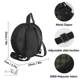 Scottish Sackett Tartan Round Crossbody Bags - Round Purse Scottish Plaid Tartan Plaid - ScotsTee - scotstee.com
