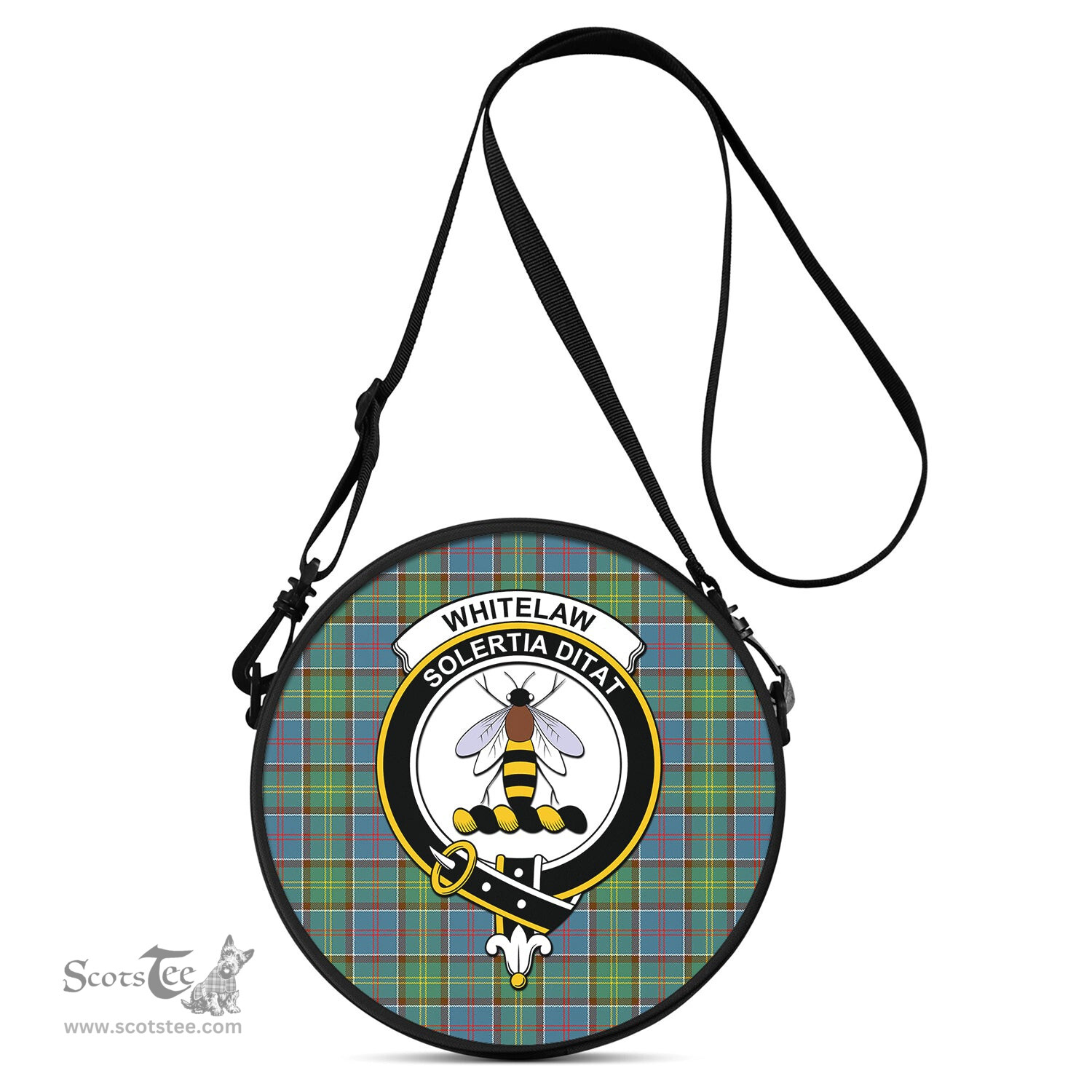 Scottish Whitelaw Tartan Round Crossbody Bags - Round Purse with Family Crest Scottish Plaid Tartan Plaid - ScotsTee - scotstee.com