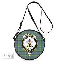 Scottish Whitelaw Tartan Round Crossbody Bags - Round Purse with Family Crest Scottish Plaid Tartan Plaid - ScotsTee - scotstee.com