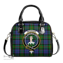 Scottish Paterson Tartan Shoulder Handbags with Family Crest Scottish Plaid Tartan Plaid - ScotsTee - scotstee.com