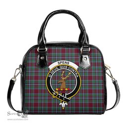 Scottish Spens (Spence) Tartan Shoulder Handbags with Family Crest Scottish Plaid Tartan Plaid - ScotsTee - scotstee.com
