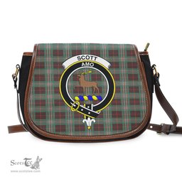 Scottish Scott Brown Ancient Tartan Saddle Crossbody Bag with Family Crest Scottish Plaid Tartan Plaid - ScotsTee - scotstee.com