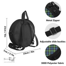 Scottish Watson Ancient Tartan Round Crossbody Bags - Round Purse with Family Crest Scottish Plaid Tartan Plaid - ScotsTee - scotstee.com