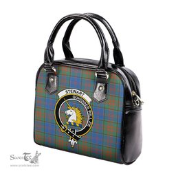 Scottish Stewart of Appin Hunting Ancient Tartan Shoulder Handbags with Family Crest Scottish Plaid Tartan Plaid - ScotsTee - scotstee.com